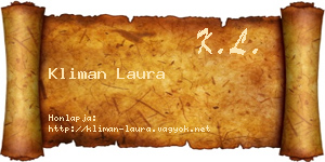 Kliman Laura névjegykártya